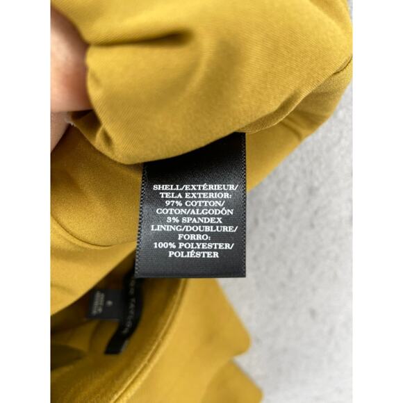 Ann Taylor Skirt Sz 8 Green Straight Pencil Flat Front Zip Back Cotton Lined - Picture 6 of 9